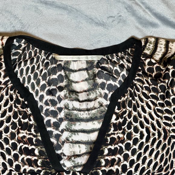 Twelfth Street by Cynthia Vincent Snakeskin Print Midi Dress - Picture 3 of 5